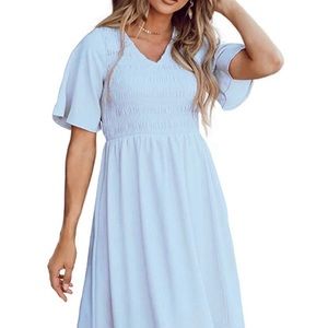 Beautiful baby blue high low dress